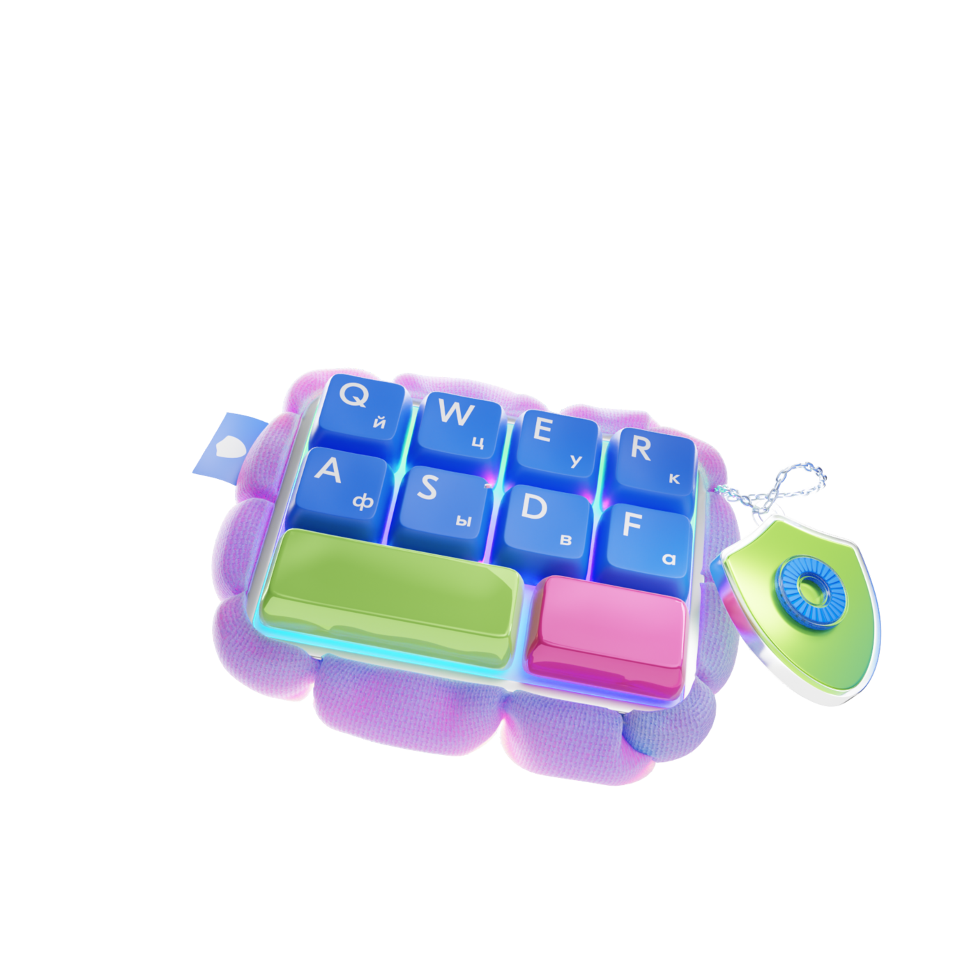Keyboard with Ozon Bank keys